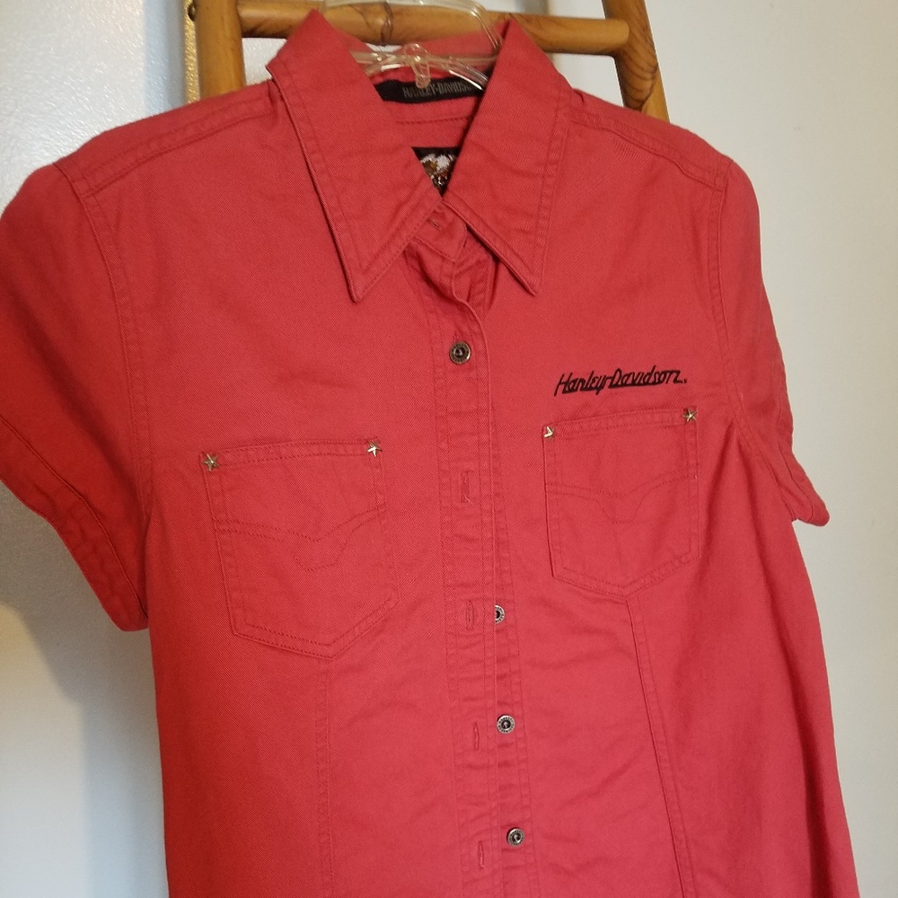 Red Harley Davidson Top